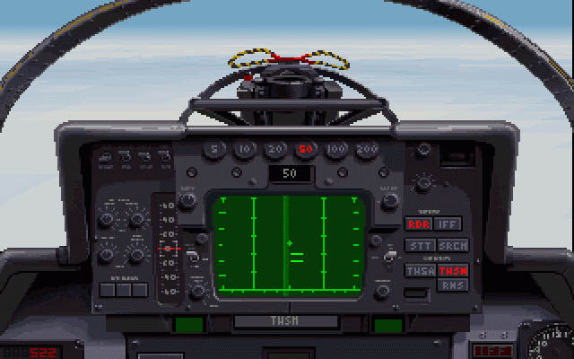Fleet Defender (DOS) screenshot: RIO cockpit.