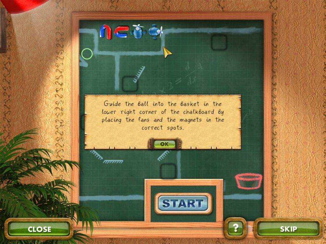 The Treasures of Mystery Island: The Gates of Fate (Windows) screenshot: There are lots of logic puzzles. This is reminiscent of the Incredible Machine