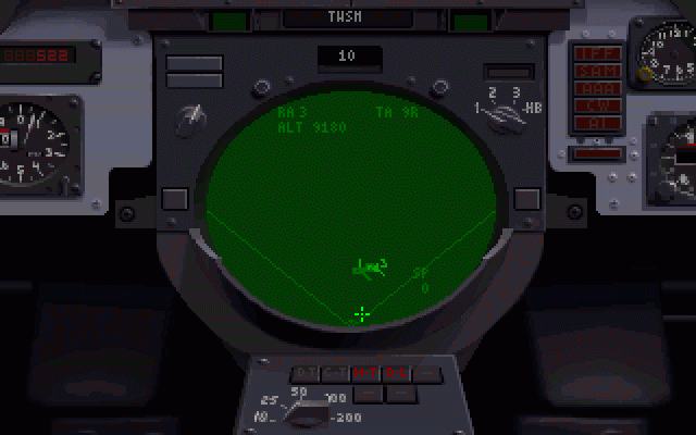 Fleet Defender (DOS) screenshot: Radar screen.