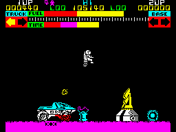 Lunar Jetman (ZX Spectrum) screenshot: But first you have to practice targeting.
