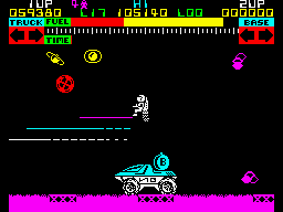 Lunar Jetman (ZX Spectrum) screenshot: New entities.