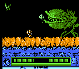 Joe & Mac: Caveman Ninja (NES) screenshot: Feed me Seymour!