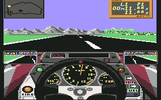Grand Prix Circuit (Commodore 64) screenshot: During the Qualify ... [McLaren]