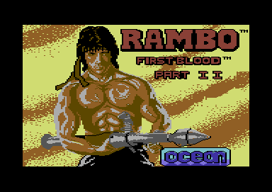Rambo: First Blood Part II (Commodore 64) screenshot: Loading screen