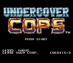 Undercover Cops (SNES) screenshot: Title