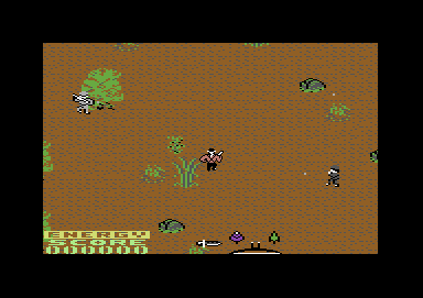 Rambo: First Blood Part II (Commodore 64) screenshot: Game start