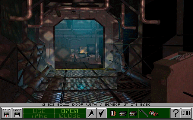 Alien Virus (DOS) screenshot: Going back to dark stock where I found the dynamite