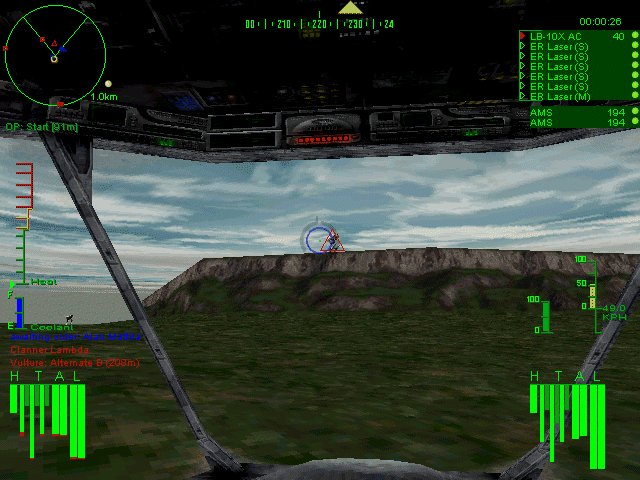 MechWarrior 3 (Windows) screenshot: Tracking Vulture (Mad Dog)