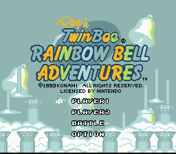 Pop'n TwinBee Rainbow Bell Adventures (SNES) screenshot: Title screen