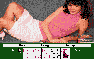 Strip Poker II (Atari ST) screenshot: Starting a game against Suzi