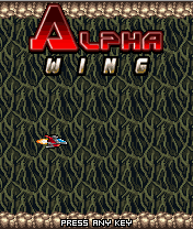 Alpha Wing (J2ME) screenshot: Title screen