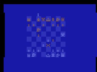 Video Chess (Atari 2600) screenshot: A game in progress