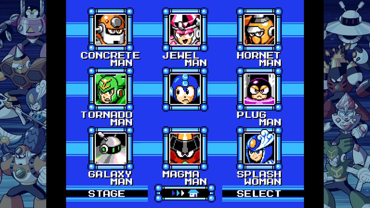 Mega Man: Legacy Collection 2 (Windows) screenshot: Stage Select.