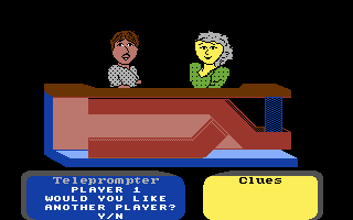 Super Password (Commodore 64) screenshot: Setting up the players