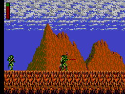 Rastan (SEGA Master System) screenshot: Coming from behind