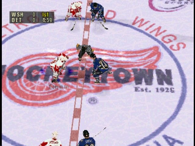 NHL FaceOff '99 (PlayStation) screenshot: The face-off