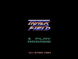 Track & Field (Atari 2600) screenshot: Title screen/main menu