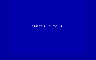 Light Cycle (ZX Spectrum) screenshot: Select level of speed