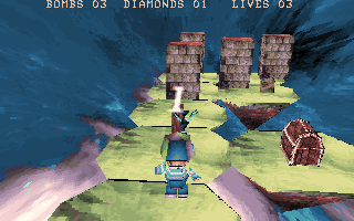 Tales from Heaven (Amiga) screenshot: Setting off a bomb