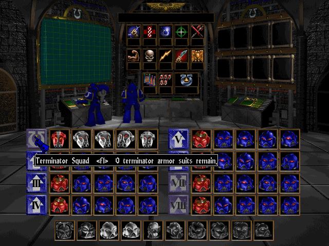 Warhammer 40,000: Chaos Gate (Windows) screenshot: Select your squad