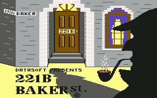 221 B Baker St. (Commodore 64) screenshot: Title