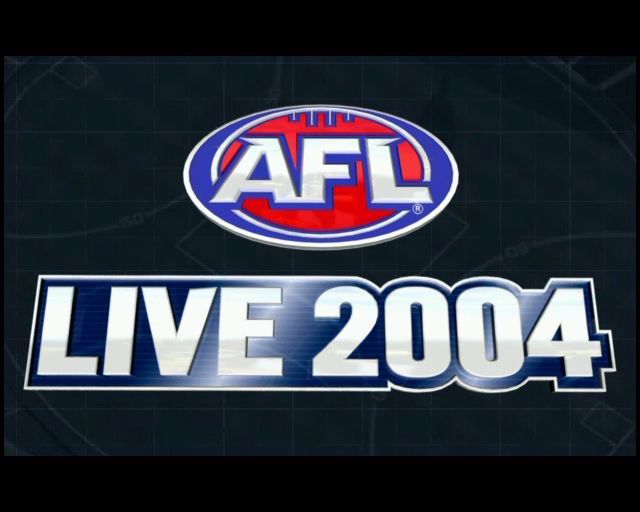 AFL Live 2004 (PlayStation 2) screenshot: The game's title screen follows the animated introduction