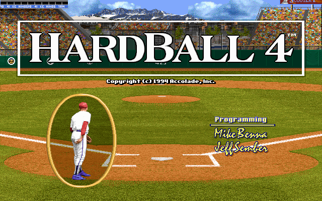 HardBall 4 (DOS) screenshot: Title screen