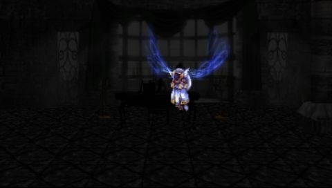 Valkyrie Profile: Lenneth (PSP) screenshot: Valkyrie with wings.