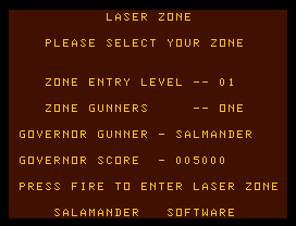 Laser Zone (Dragon 32/64) screenshot: Set up and so on