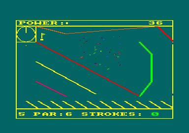Crazy Golf (Amstrad CPC) screenshot: Hole #5