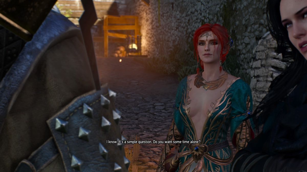 The Witcher 3: Wild Hunt - Alternative Look for Triss (PlayStation 4) screenshot: Yennefer's provocative initiative