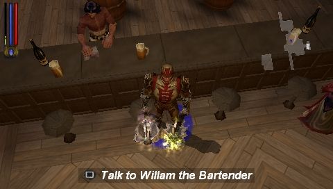 Untold Legends: Brotherhood of the Blade (PSP) screenshot: The Howling Pine Inn