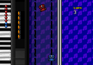 Micro Machines 2: Turbo Tournament (DOS) screenshot: Musical lane