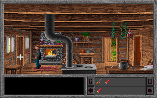 The Beverly Hillbillies (DOS) screenshot: In home - got some inventory now