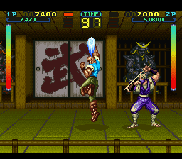 Hey Punk! Are You Tuff E Nuff? (SNES) screenshot: Dragon Punch style attack