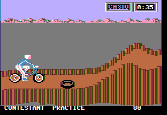 California Games (Apple II) screenshot: Event - BMX.