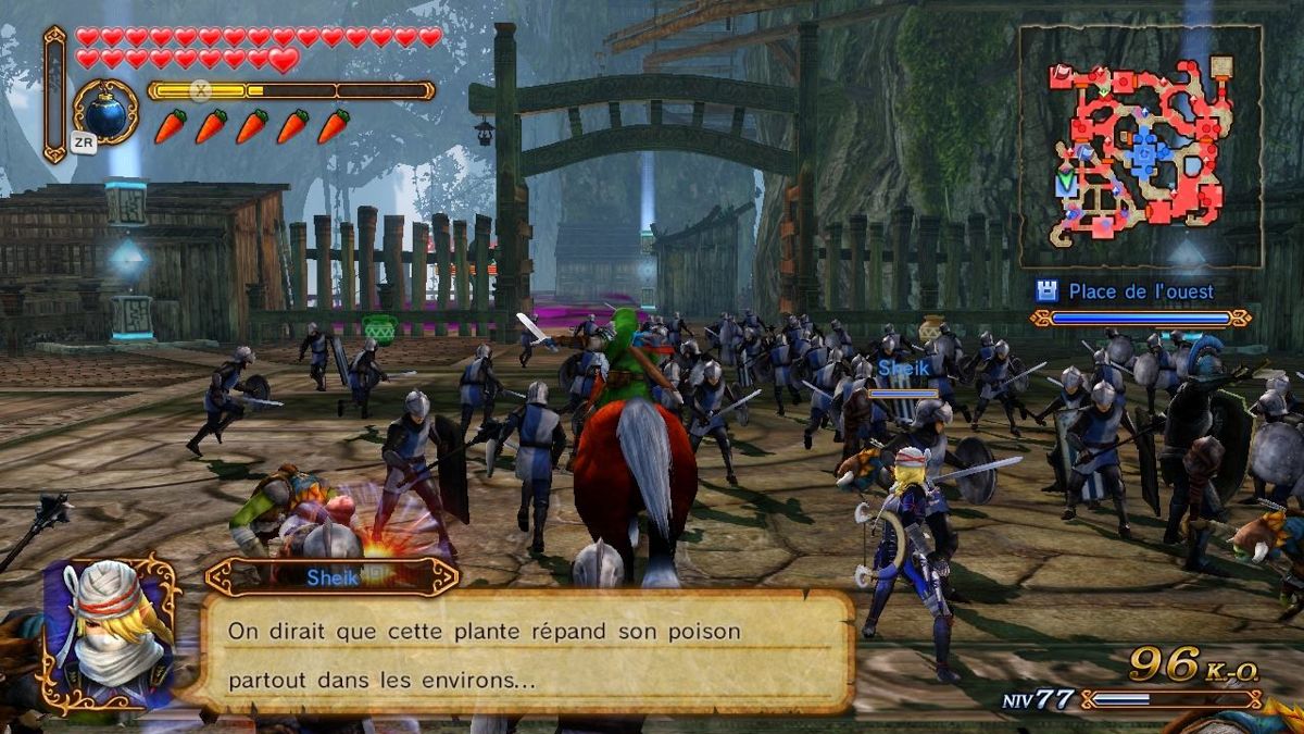 Hyrule Warriors (Wii U) screenshot: In Game mission.