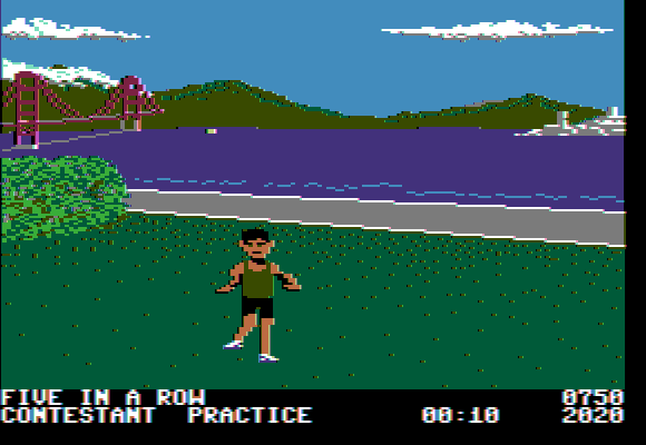 California Games (Apple II) screenshot: Event - Foot Bag.