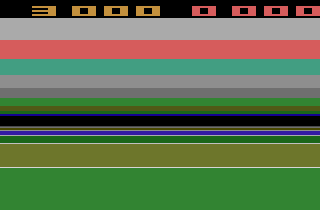 Bugs (Atari 2600) screenshot: Warping in to the planet