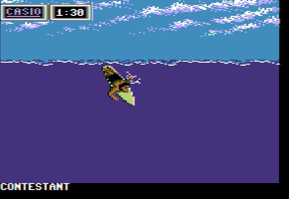 California Games (Apple II) screenshot: Event - Surfing.