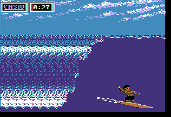 California Games (Apple II) screenshot: Event - Surfing.