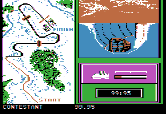 Winter Games (Apple II) screenshot: Event - Bob Sled.