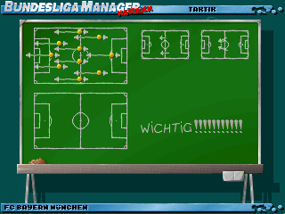 Football Limited (DOS) screenshot: Tactics screen
