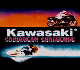 Kawasaki Caribbean Challenge (SNES) screenshot: Title screen.