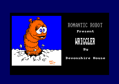 Wriggler (Amstrad CPC) screenshot: Title screen