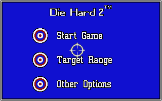 Die Hard 2: Die Harder (DOS) screenshot: Main menu (VGA).