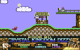 Crystal Kingdom Dizzy (Commodore 64) screenshot: Wishing well.