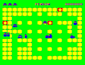 Pengon (Dragon 32/64) screenshot: A green screen