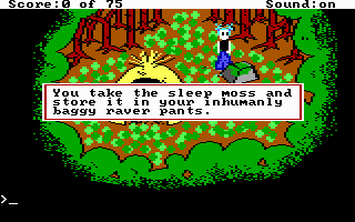 Voodoo Girl: Queen of the Darned (DOS) screenshot: Finally, a plausible explanation for adventurer inventory capacity!