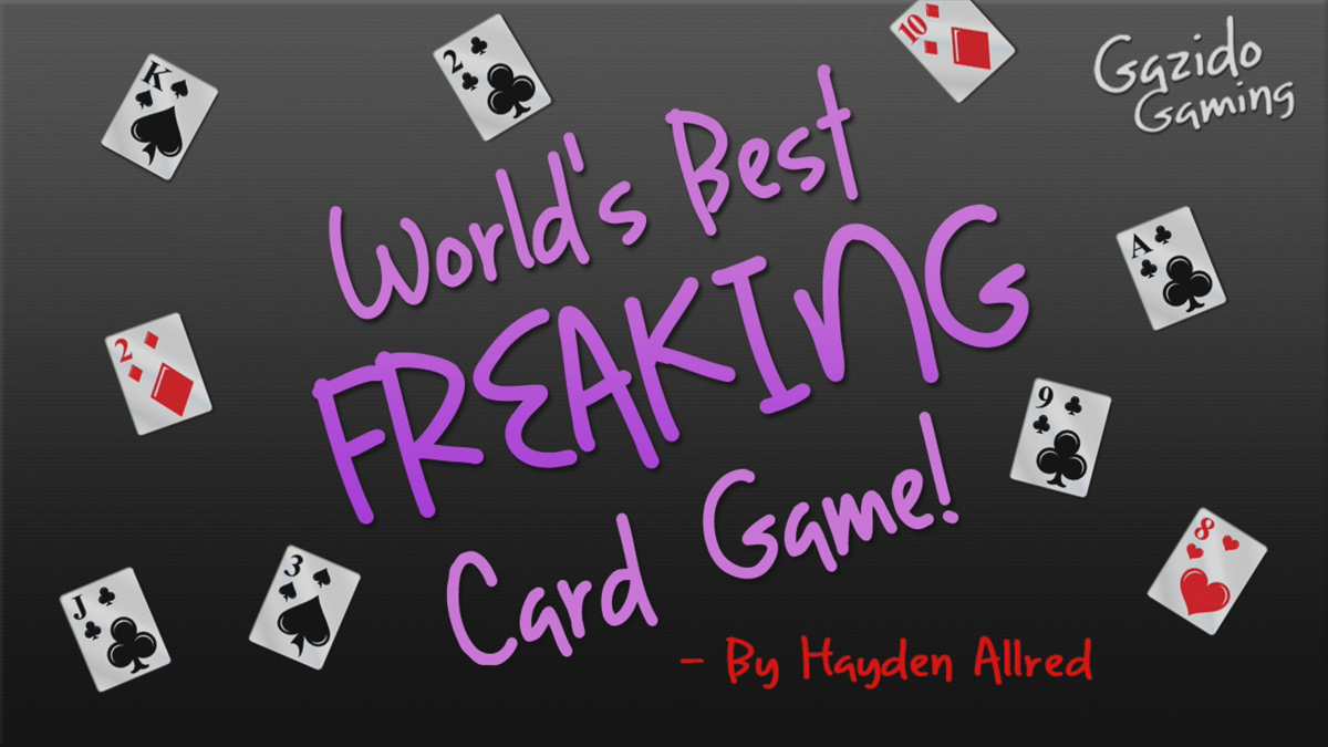 World's Best FREAKING Card Game! (Xbox 360) screenshot: Title screen (Trial version)